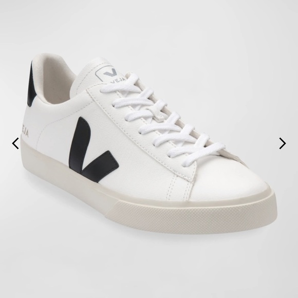 Veja Shoes - Veja Campo Bicolor Leather Low-Top Sneakers Size 38E/7B Extra White/Black NWT